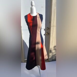 VICTORIABECKHAM Colorblock Sleeveless Dress